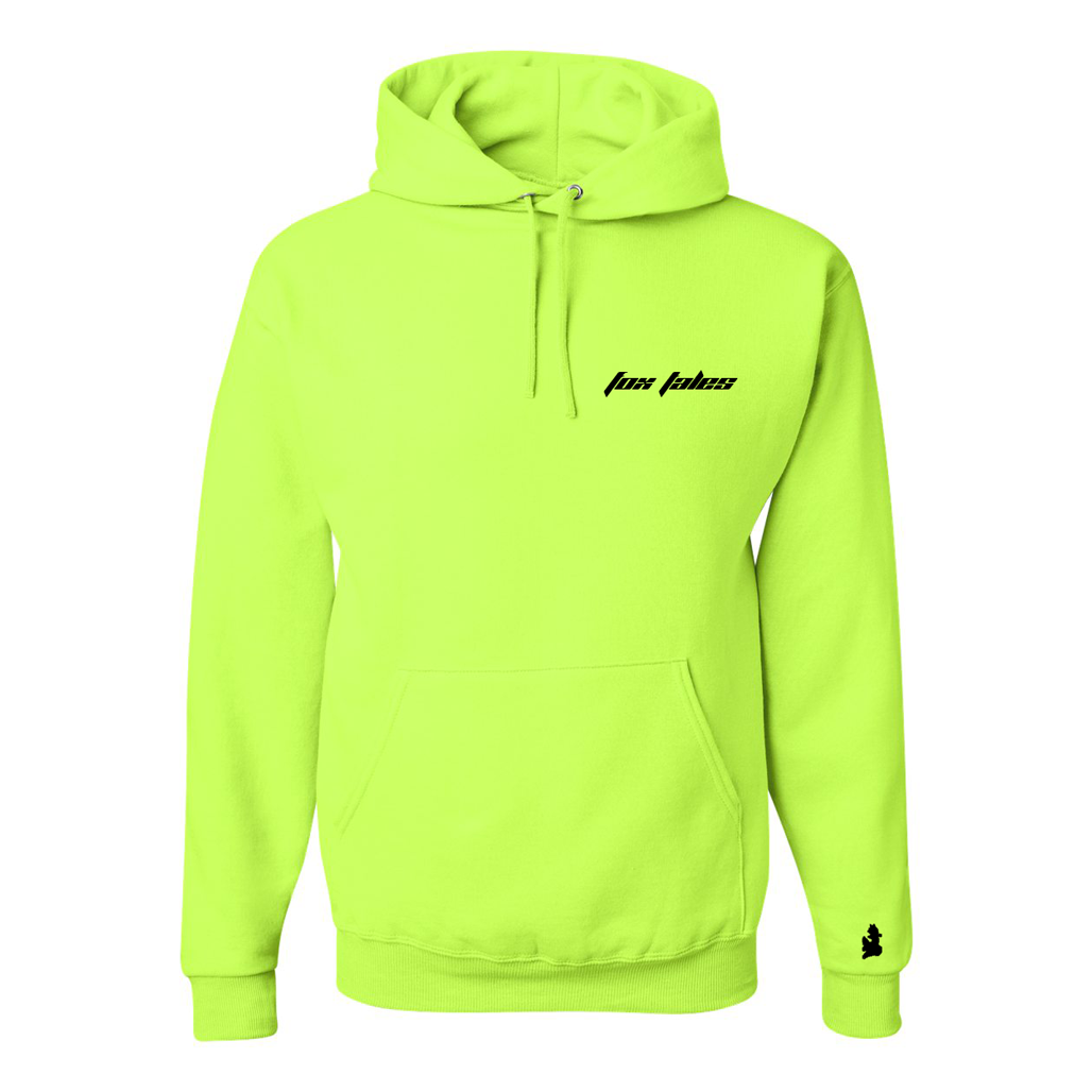 neon green graphic hoodie